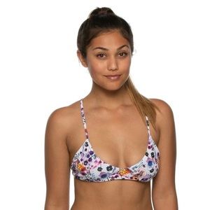 RARE! JOLYN Joey bikini tie back top in Barbs